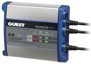 GUESTバッテリーチャージャー 10Amp 2Bank(5+5Amp) #2711A GUESTバッテリーチャージャー 10Amp 2Bank(5+5Amp) #2711A