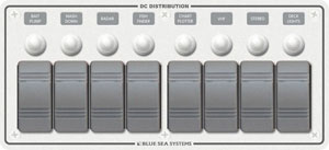 横置き型防水スイッチパネル 15Aプッシュボタンブレーカー付き 横置き型防水スイッチパネル 15Aプッシュボタンブレーカー付き