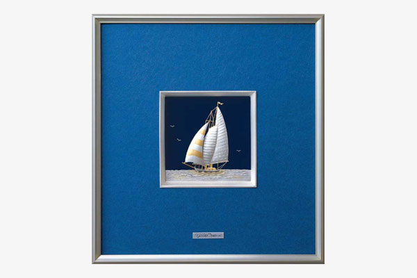 武比古 純銀レリーフ額 ヨット 武比古 純銀レリーフ額 ヨット