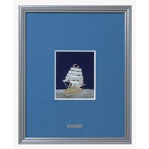 武比古 純銀レリーフ額 帆船 武比古 純銀レリーフ額 帆船