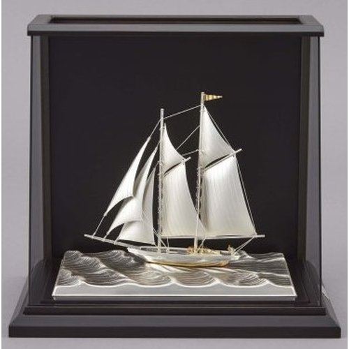 武比古 純銀製置物 ヨット 5号 スロープケース 武比古 純銀製置物 ヨット 5号 スロープケース